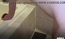 Young couple enjoys steamy bathroom sex in homemade video